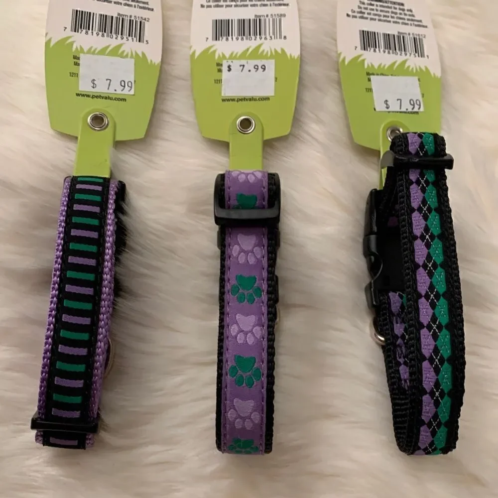 Purple jump Nylon Clip Dog Collar